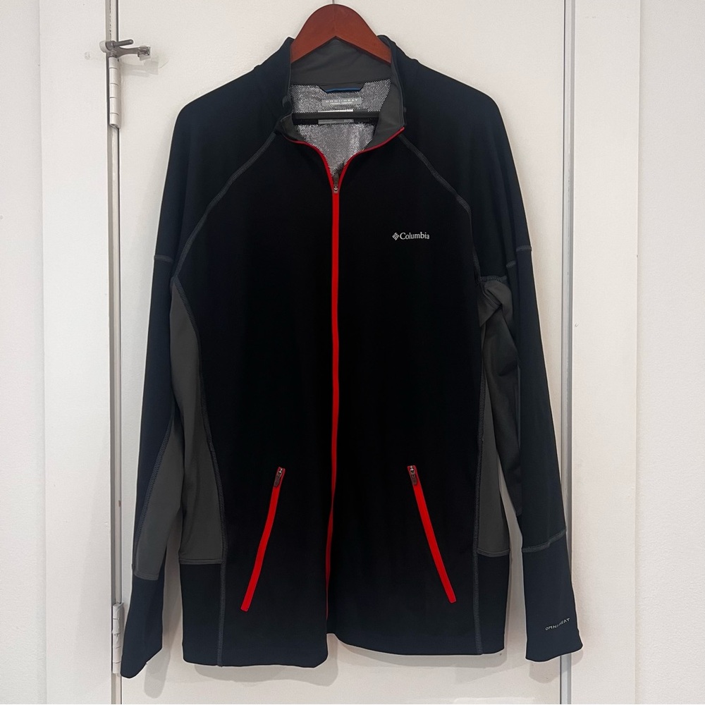 Columbia Omni Heat Men’s Full Zip Jacket Black Grey